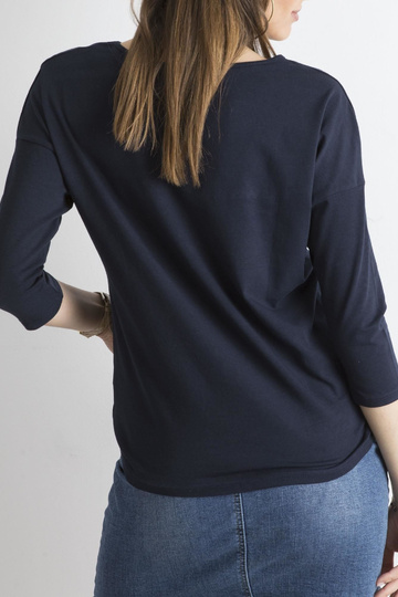 Dubnová tmavě modrá halenka 2