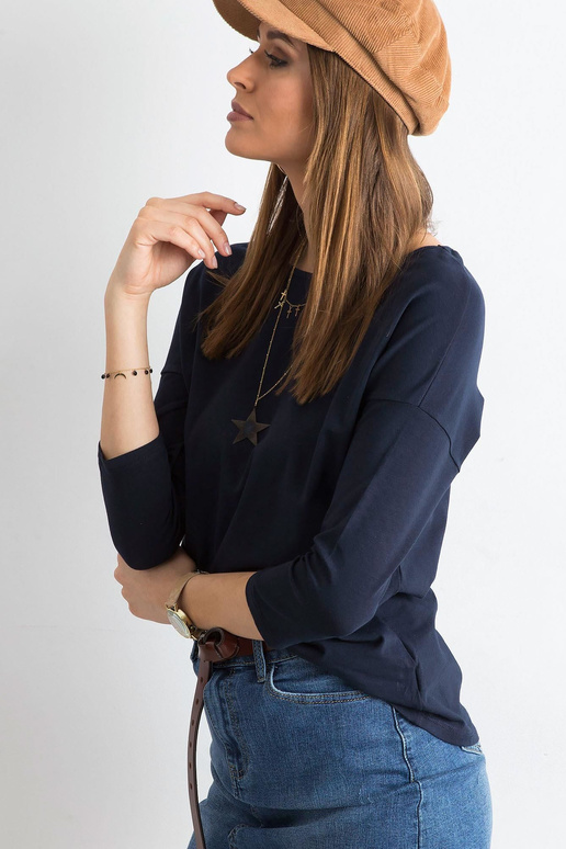 Dubnová tmavě modrá halenka