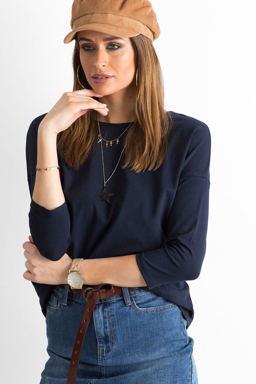 Dubnová tmavě modrá halenka