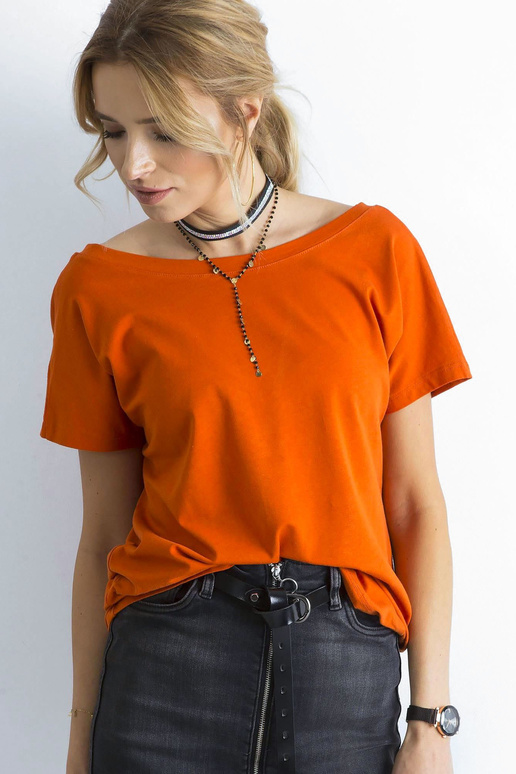 Tmavě oranžové dámské tričko Fire