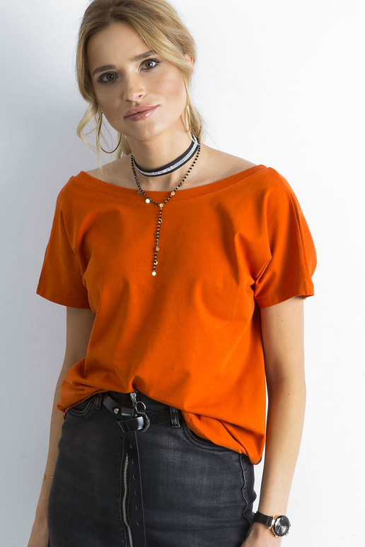 Tmavě oranžové dámské tričko Fire