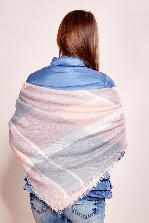 Světle růžová pletená šála