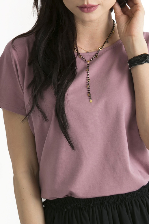 Zaprášené růžové tričko Circle