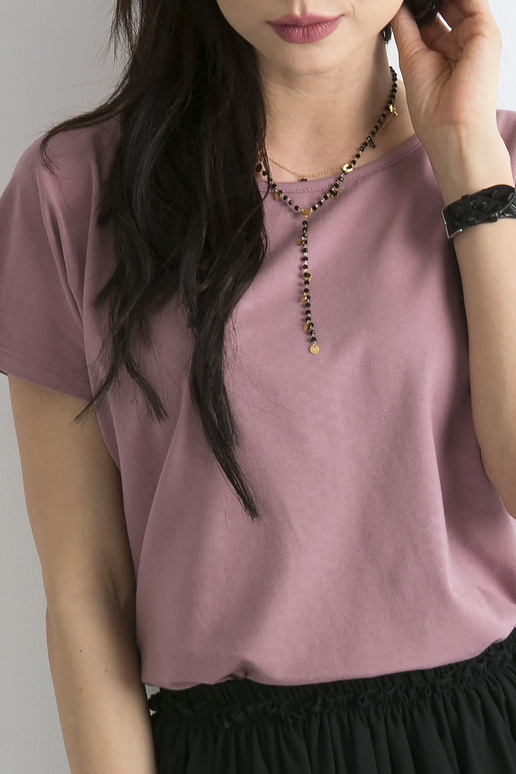 Zaprášené růžové tričko Circle