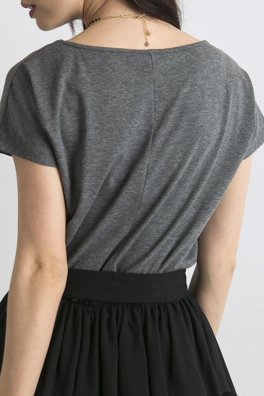 Tmavě šedé melanžové tričko Circle