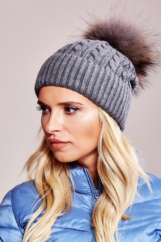 Czapka- AT-CZ-173501.44 - tmavě šedá