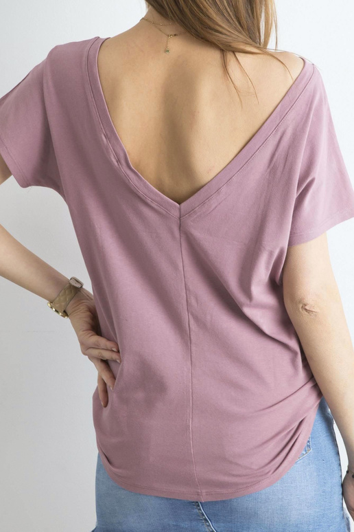 T-shirt-RV-TS-4662.35P-ciemny różowy T-shirt-RV-TS-4662.35P-ciemny różowy