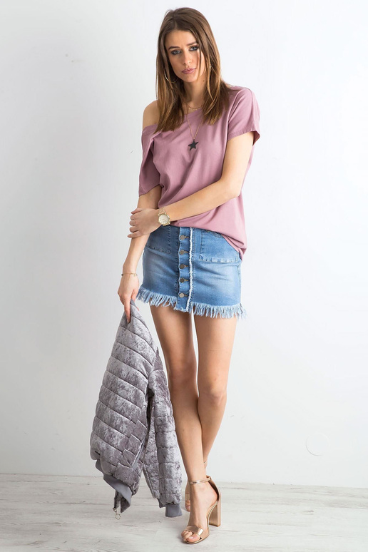 T-shirt-RV-TS-4662.35P-ciemny różowy T-shirt-RV-TS-4662.35P-ciemny różowy