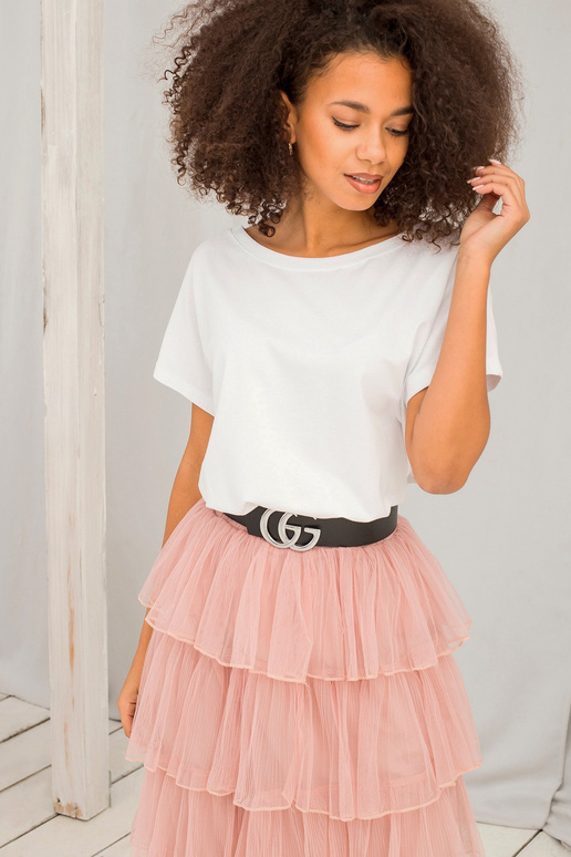 Bílé dámské tričko se zadním...