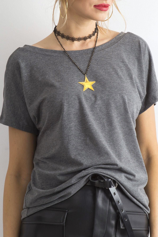 Tmavě šedé tričko Fire Tmavě šedé tričko Fire