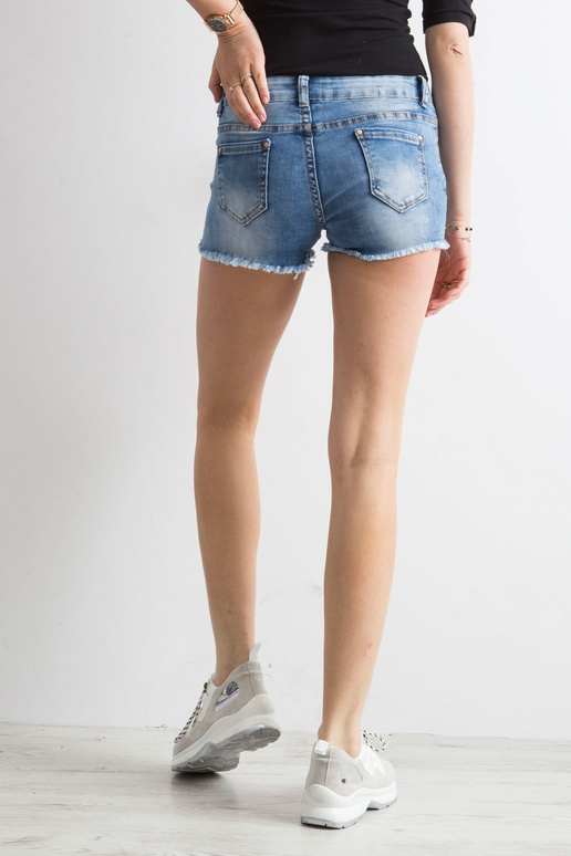 Modré džínové šortky s perlami