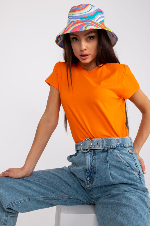 Fluo oranžové dámské bavlněné tričko...