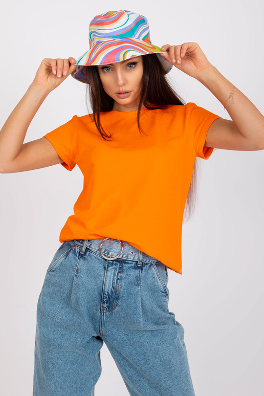 Fluo oranžové dámské bavlněné tričko...