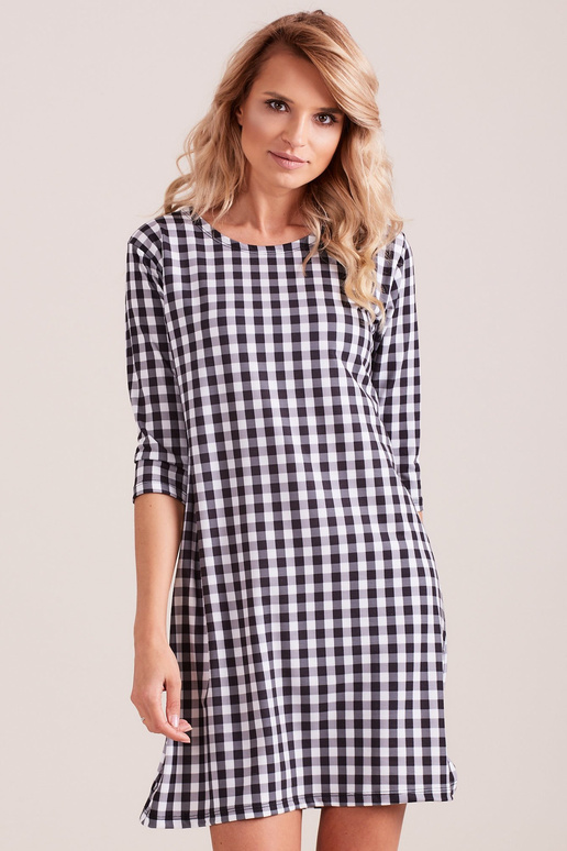 Šaty-PL-SK-4335.08-černo-bílé