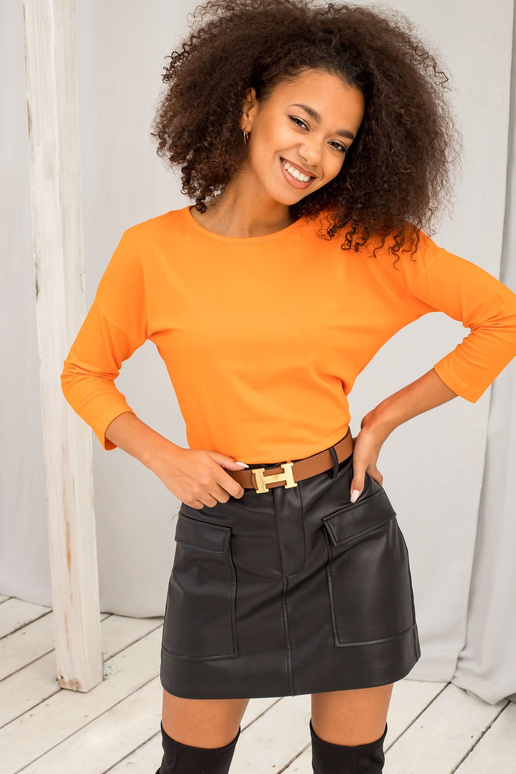 Bluzka-RV-BZ-4690.20-pomarańczowy Bluzka-RV-BZ-4690.20-pomarańczowy