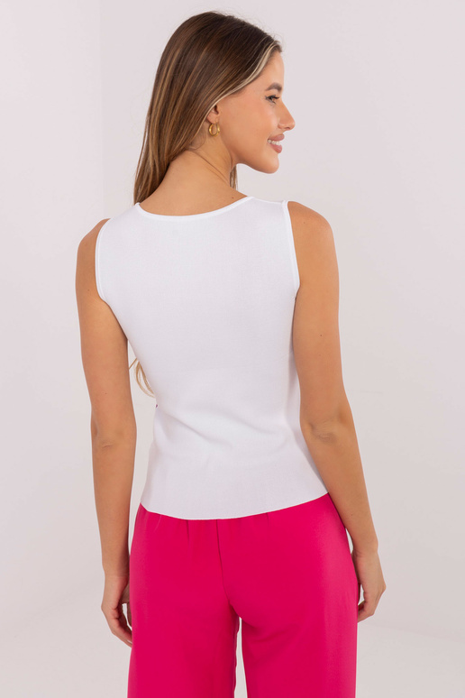 Bílý a fialový pruhovaný top