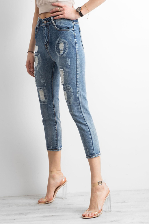 Spodnie jeans-JMP-SP-CHK001.81-niebieski