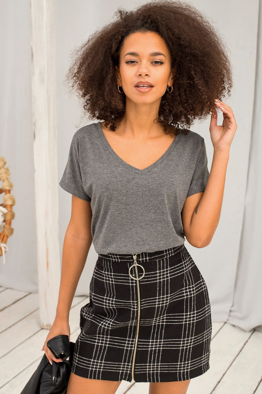 Tmavě šedé melanžové tričko Emory