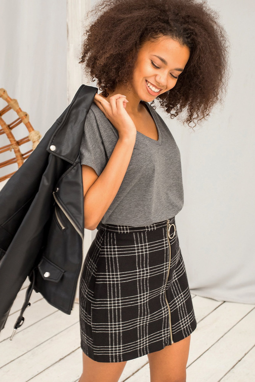 Tmavě šedé melanžové tričko Emory