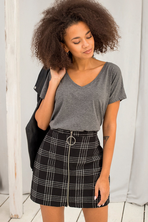 Tmavě šedé melanžové tričko Emory