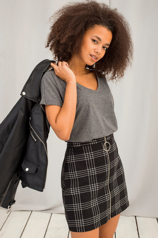 Tmavě šedé melanžové tričko Emory