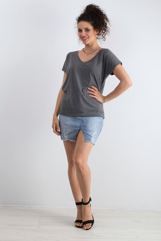 Tmavě šedé melanžové tričko Emory