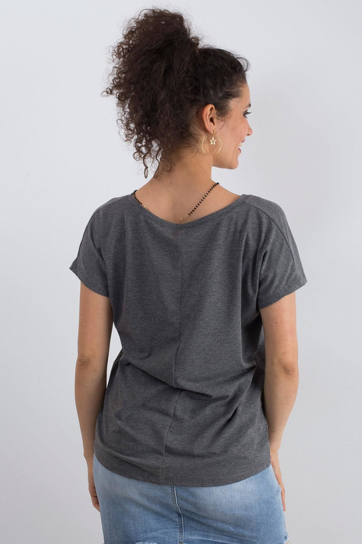 Tmavě šedé melanžové tričko Emory