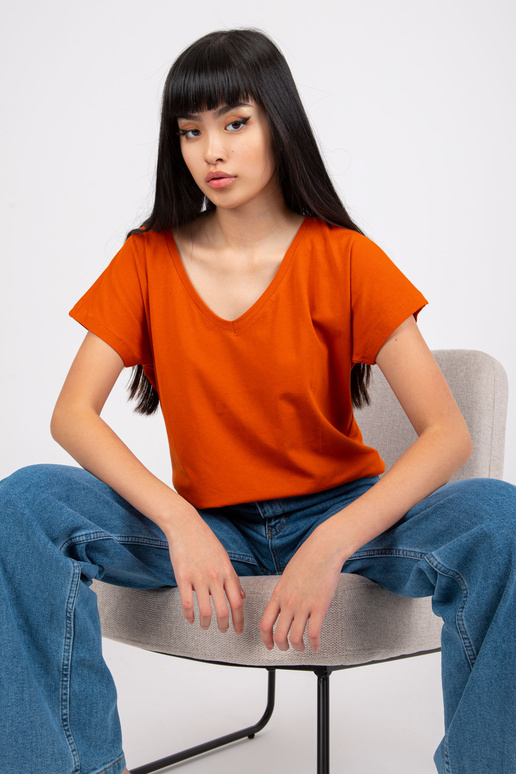 Tmavě oranžové tričko Emory Tmavě oranžové tričko Emory