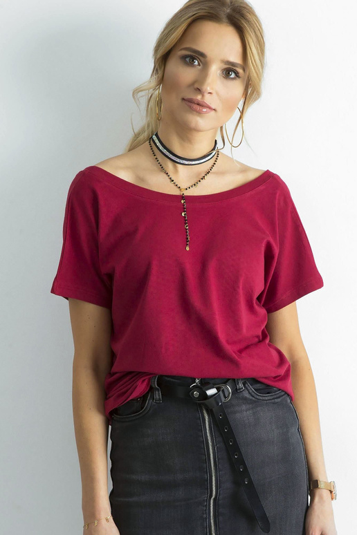 T-shirt-RV-TS-4662.86-bordowy T-shirt-RV-TS-4662.86-bordowy