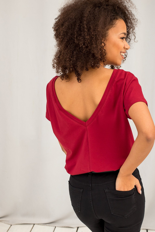 T-shirt-RV-TS-4662.86-bordowy T-shirt-RV-TS-4662.86-bordowy