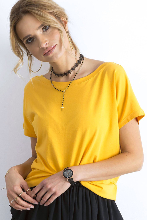 Tmavě žluté dámské tričko Fire