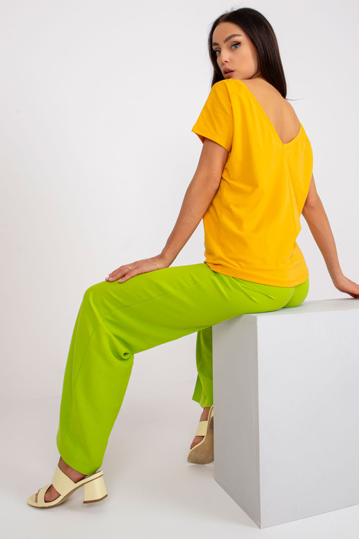 Tmavě žluté dámské tričko Fire