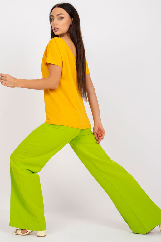 Tmavě žluté dámské tričko Fire