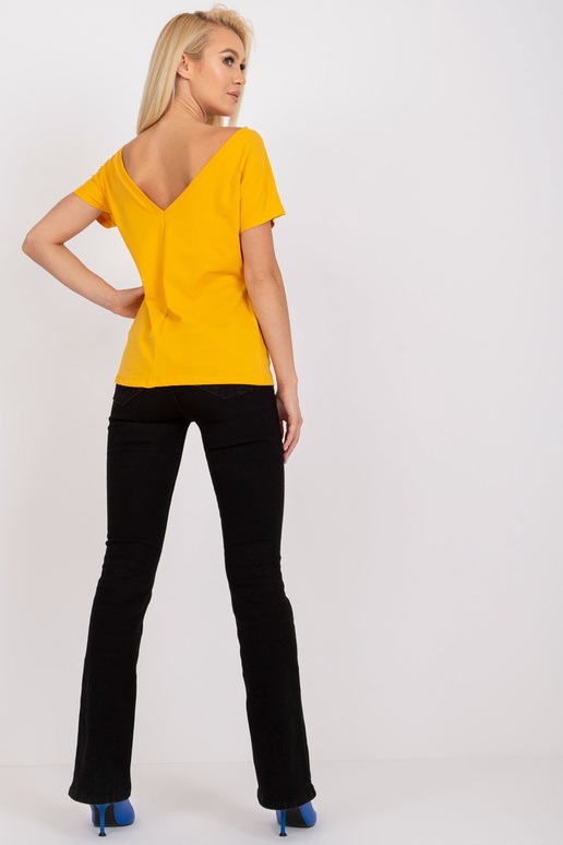 Tmavě žluté dámské tričko Fire