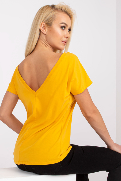 Tmavě žluté dámské tričko Fire