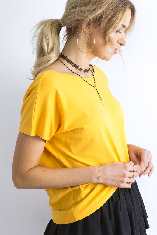 Tmavě žluté dámské tričko Fire