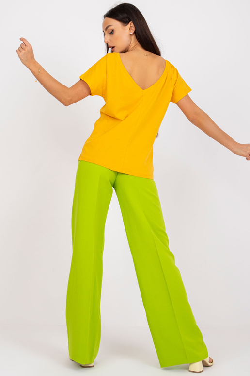 Tmavě žluté dámské tričko Fire