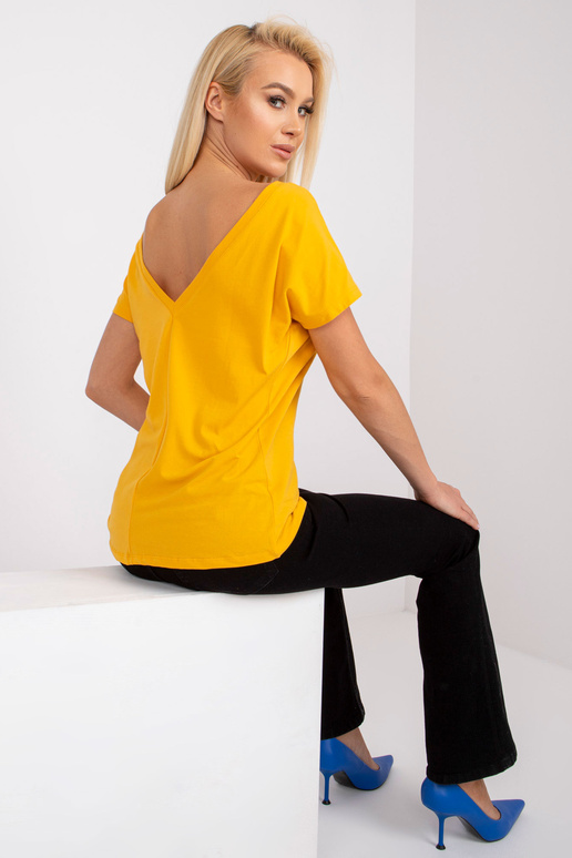 Tmavě žluté dámské tričko Fire