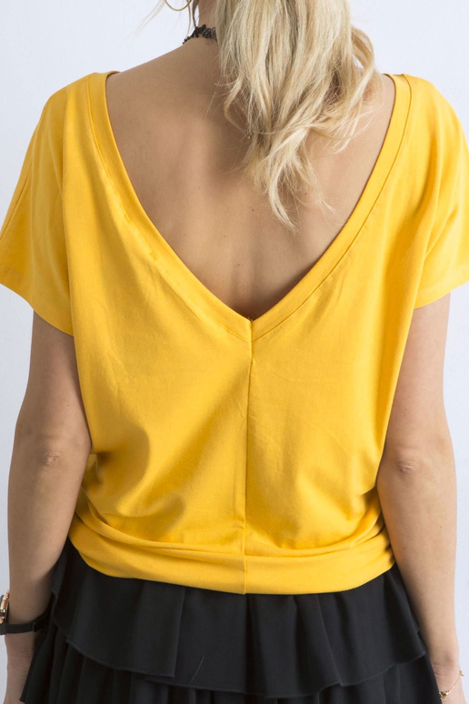 Tmavě žluté dámské tričko Fire