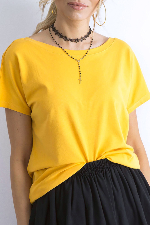 Tmavě žluté dámské tričko Fire