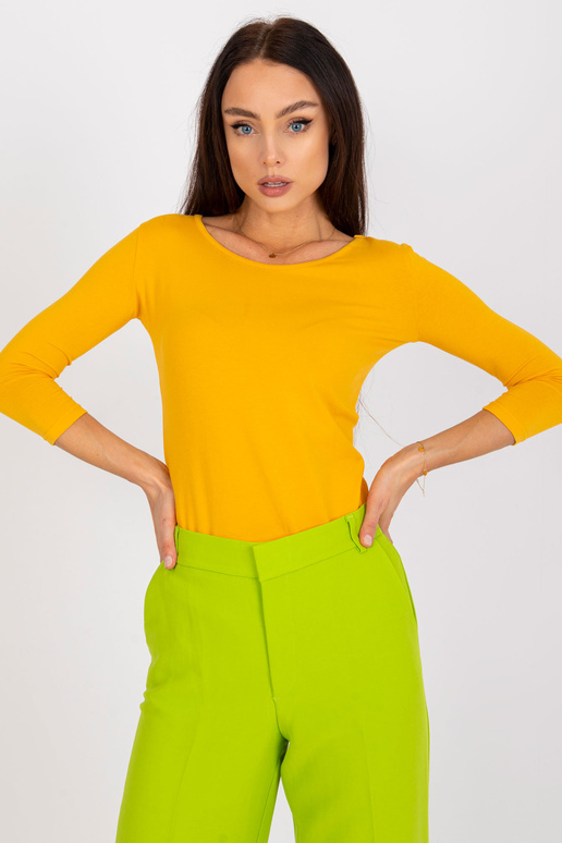 Tmavě žlutá bavlněná halenka Mona