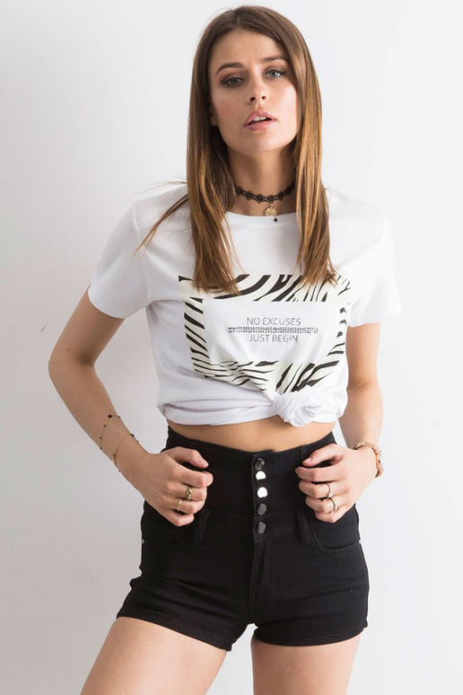 Černé šortky s vysokým pasem