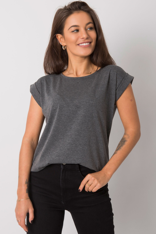 Tmavě šedé tričko Revolution melange