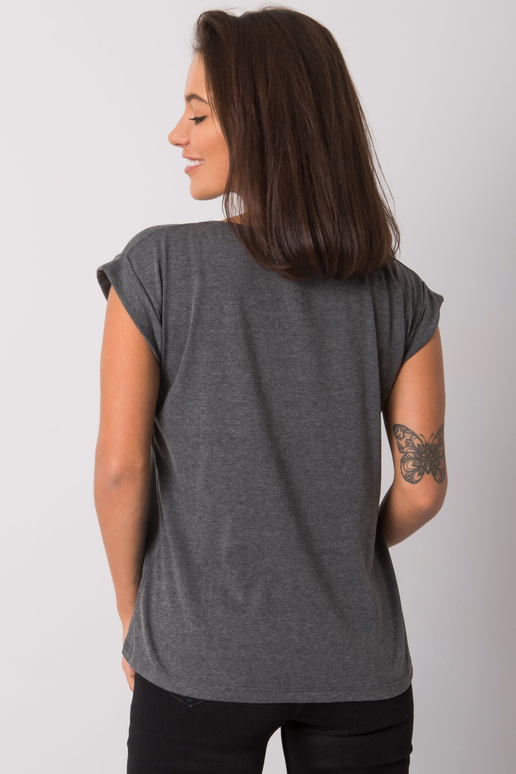 Tmavě šedé tričko Revolution melange