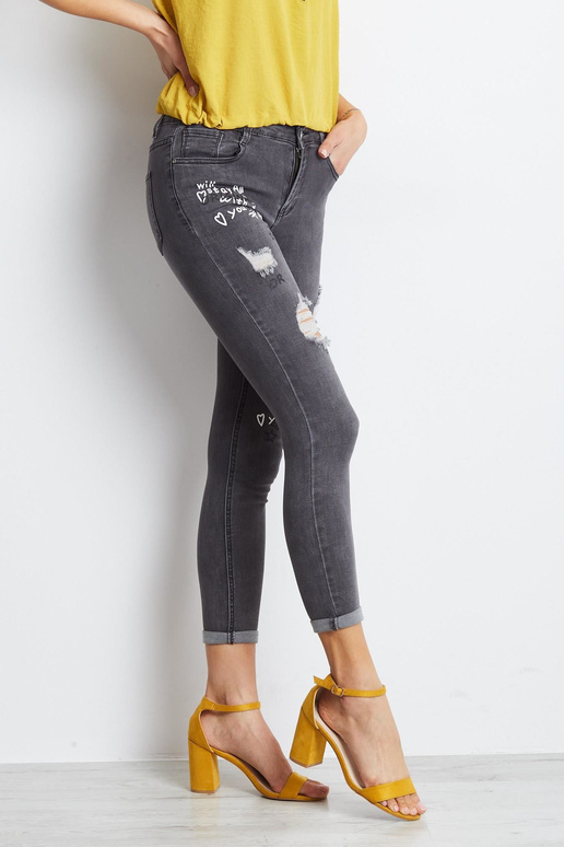 Šedé džíny Crossline