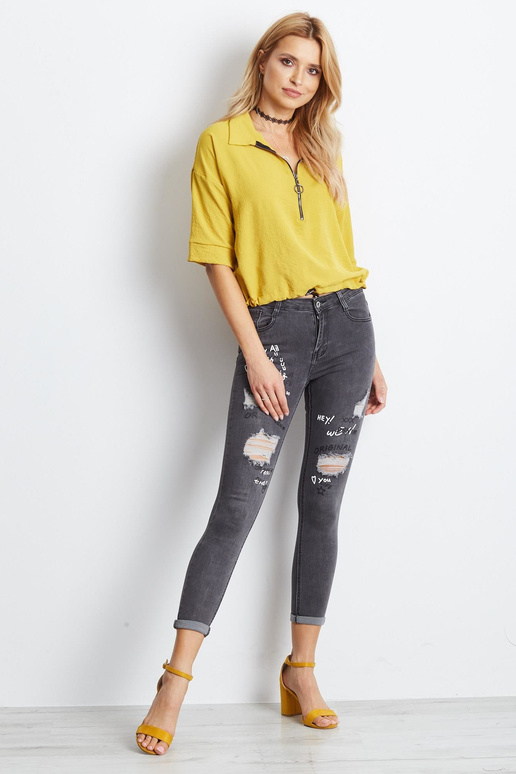 Šedé džíny Crossline