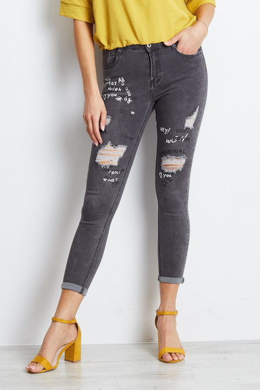 Šedé džíny Crossline