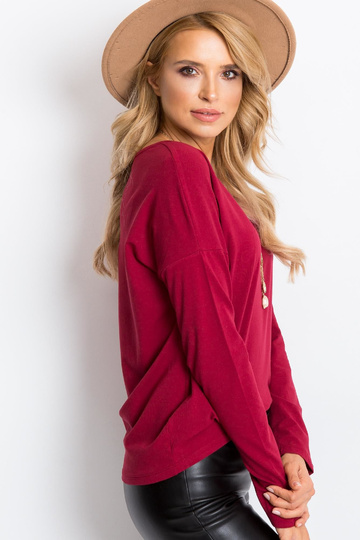 Hedvábná blůza bordó 2