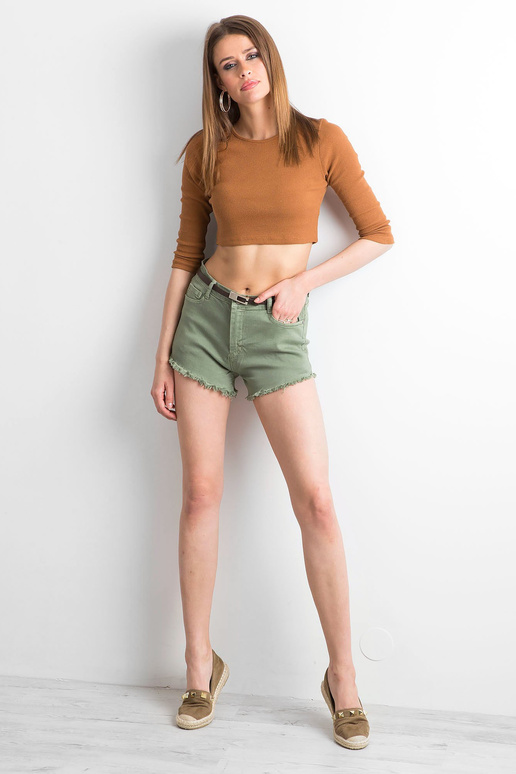 Zelené džínové šortky