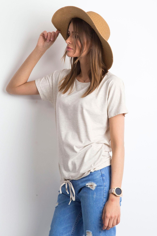 Béžové melanžové tričko Curiosity